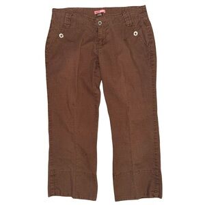 Y2K maxrave brown low rise capris. Size 3.